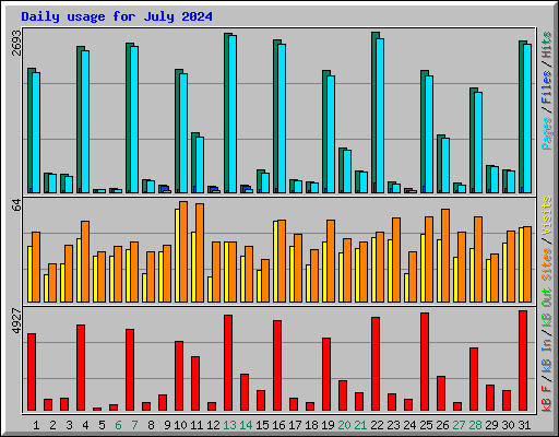 Daily usage for July 2024